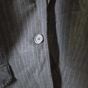 J.Crew Blazer Womens 4 Gray Pinstripe Wool Blend Single‎ Button Career Jacket thumbnail 2