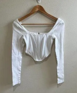 Corset Bone Ribbed Crop Top Size US 2 thumbnail 1