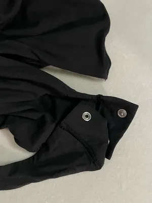 Skims Fits Everybody Long-Sleeve Crewneck Bodysuit Onyx Black Size XL NWT thumbnail 6
