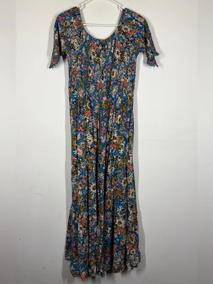 Natural Life Smocked Floral Maxi Dress Size L/XL thumbnail 2