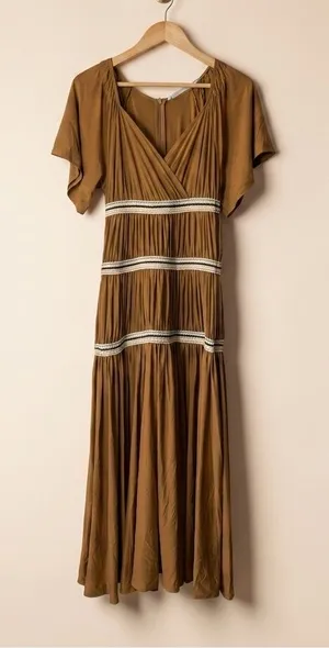 Limited Edition Zara NWOT women’s Studio Contrasting Gathered Dress thumbnail 1