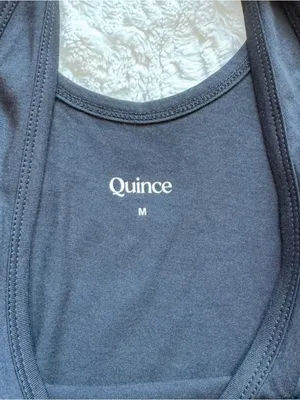 Quince Tank Top Women M Black Scoop Neck Cotton Modal Jersey Basic Minimalist thumbnail 3