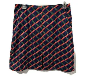 Trina Turk Skirt Womens Size 2 Navy Pink Orange Green Pockets thumbnail 1
