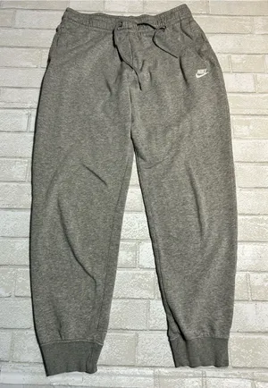 Nike Woman’s Grey Fleece Jogger Pants Active Wear Size Medium thumbnail 1