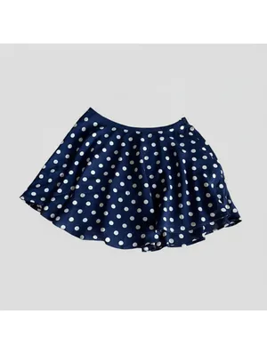 Forever 21 Navy Blue Polka Dot Skater Coquette Twee Mini Skirt S NWT thumbnail 2