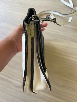 Patricia Nash Black and White Leather Two-Tone Crossbody thumbnail 7