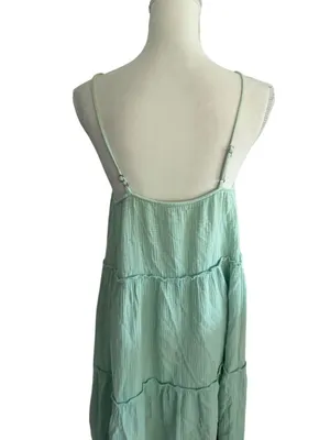 EASEL Green Tiered Maxi Dress Size Small Womens thumbnail 8