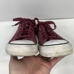 Converse 9 Chuck Taylor All Star Madison Burgundy Plaid Low Top Sneakers 561739F thumbnail 7