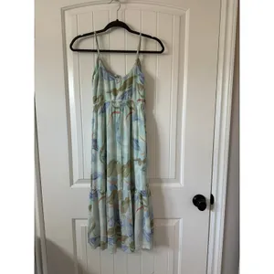 Abercrombie & Fitch Floral Midi‎ Dress Button Front Casual Summer XXS Petite thumbnail 4