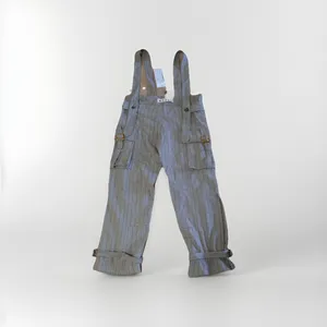 MARNI pinstripe Cargo Suspender Overall Sz 44 / 8 Pecan Vanilla Cashmere‎ Wool thumbnail 2