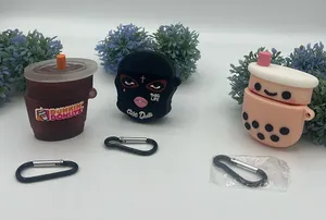 3 Case Airpod (1st and 2nd Gen) Dunkin Donuts,Bubble Tea,Hug Life Dolls thumbnail 1