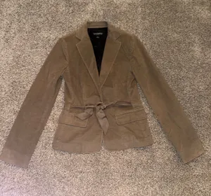Club Monaco Brown Corduroy Blazer Jacket With Ribbon Belt Size 4 thumbnail 1