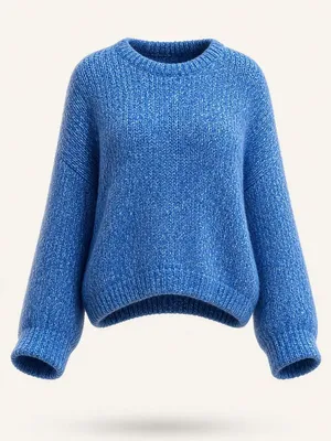 Sincerely Jules Sweater Womens Small Heathered Blue Textured Knit thumbnail 1