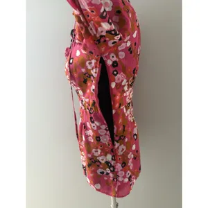 J Crew Top Womens S Pink Floral High Neck Blouse Victorian Ruffles Side Zip thumbnail 7