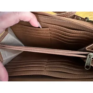 THE SAK Iris Tobacco Brown Flower Embossed Smartphone Crossbody Wristlet Wallet thumbnail 8