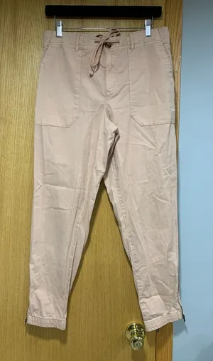 Sonoma Peach Drawstring Cotton Blend Pants - Size Medium thumbnail 1