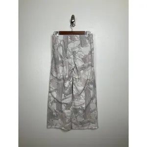 Hollister Womens XS Pink White Tree Camo Wide Leg Fleece Sweatpants Heart Pocket thumbnail 2