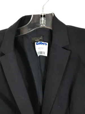 NWT Ann Taylor Factory Petite Size 4 4P Navy Blue One-Button Blazer Jacket NEW thumbnail 2