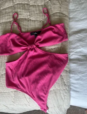 Lulus Bodysuit Pink Ribbed thumbnail 7