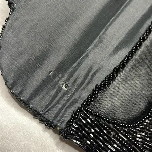 Vintage De Lill 1950’s Black Beaded Sequined Clutch Bag Purse thumbnail 6