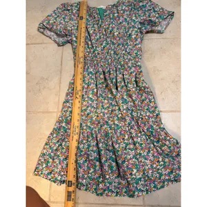 THML Floral Smocked Waist V-Neck Mini‎ Dress Multicolor XS thumbnail 8