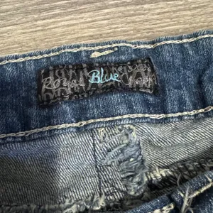 Royal Blue Womens Jeans 26x31 Low Rise Bootcut‎ Medium Wash Y2K Contrast Stitch thumbnail 2