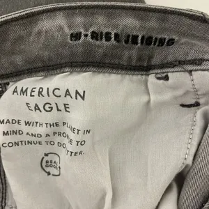 American Eagle hi-rise Jegging Grey distressed jeans. thumbnail 10