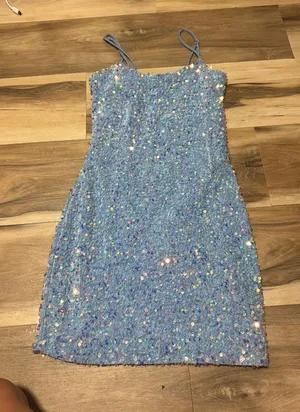 Lucy in the Sky Dress Sequin Blue thumbnail 1