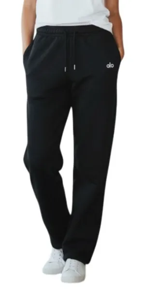 ALO Yoga Accolade Straight Leg Sweatpant Sz XL Black Fleece Inside Unisex Lounge thumbnail 1