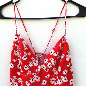 BriDGE Womens medium red Sleeveless Floral strappy spring sleeveless sun dress thumbnail 5