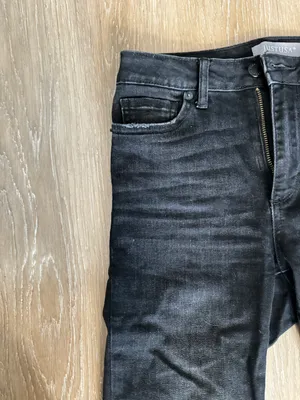 Just USA Black Cropped Slim Straight Leg Jeans thumbnail 3
