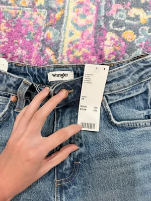 Wrangler Light Blue Casual Denim Cutoff Shorts thumbnail 2
