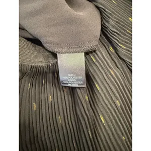 Chelsea & Violet Maxi Skirt Women's Large Black Gold Dot Printed Tiered Pleated thumbnail 5