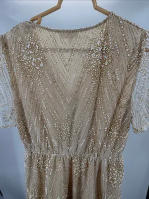 Southern Fried Chics sheer overlay glitter mini dress XL sparkly feminine party thumbnail 3