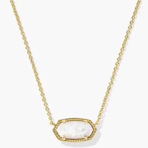 Kendra Scott Elisa Gold Pendant Necklace in Ivory Mother-of-Pearl New thumbnail 1