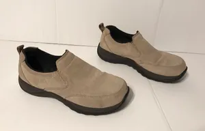 L.L. Bean suede slip on comfort moss shoe women size 8 W thumbnail 1