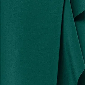 Xscape Off-The-Shoulder Dolly Scuba Ruffled Side-Slit‎ Gown Green 6 thumbnail 13