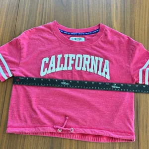 Limited Too Y2K Graphic Baby Tee Crop Juniors Medium California Preppy Americana thumbnail 10