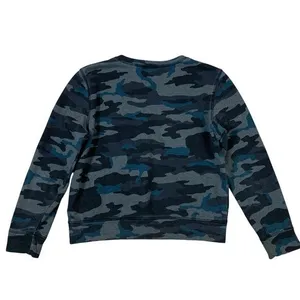 Theory Plus Camo Print Sweatshirt Blue Gray‎ Long Sleeve Crew Neck Cotton Small thumbnail 2