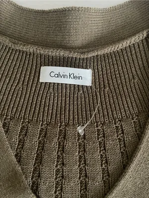 Calvin Klein Cable Knit Pleated Butterfly Sleeve Dress - Like New thumbnail 10