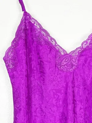 Vintage 90’s Victoria’s Secret gold label nightie négligée purple size M VTG thumbnail 3