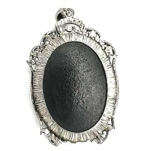 Metal Gothic Lolita Skull Cameo pendant resin cameo antique Goth Skeleton thumbnail 3