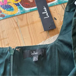 Lulus Ultimate Sweetness Emerald Green Satin Flutter Sleeve Maxi Dress thumbnail 9