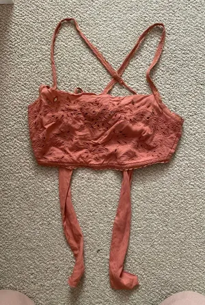 Free People Intimately Rust Embroidered Halter Bandeau thumbnail 1