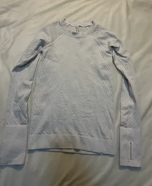 Lululemon White Running Long Sleeve thumbnail 1