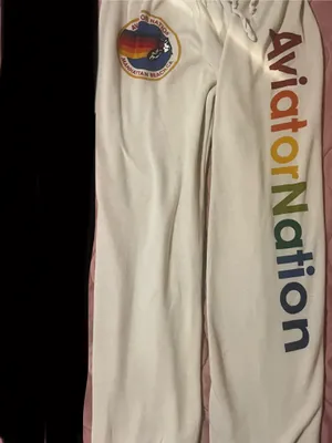 Aviator Nation light-Cream Logo sweats thumbnail 2
