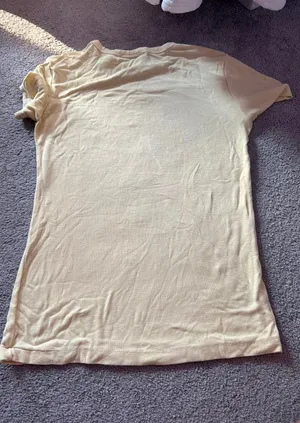 Butter yellow Zara T shirt thumbnail 1