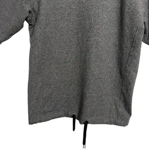 Lululemon Women Heathered Gray‎ Short Sleeve Sweatshirt Drawstring Hem Top Large thumbnail 6