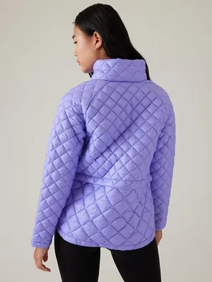 Athleta Whisper Featherless Puffer Jacket Madeira Purple XL thumbnail 3