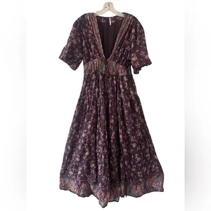 Free People Lysette Floral Maxi Dress Sz M thumbnail 2